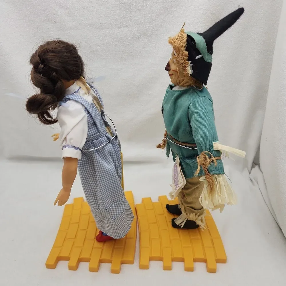 Dolls WIZARD OF OZ 14” Presents Of Hamilton 1987 Yellow Brick Stands 6 Figures